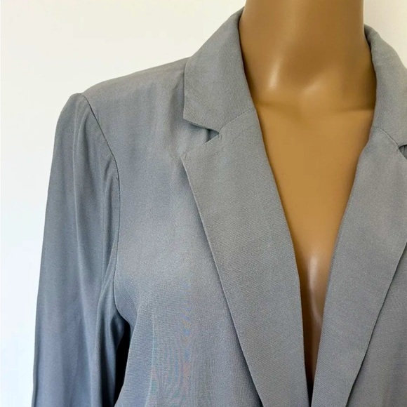 Regatta Women Soft Shell Blazer Jacket Grey Light Blue Size 12 M Business Career - Picture 2 of 10